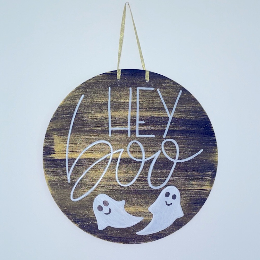 Hey Boo Halloween Sign